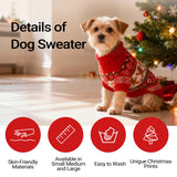 BAOBICUTE Christmas Dog Sweaters for Small Medium Large Dogs Girl Boy Knit Turtleneck Double Dog Sweater Clothes Winter Thick Warm Pet Puppy Outfit Snowflake Pattern for Holiday Christmas