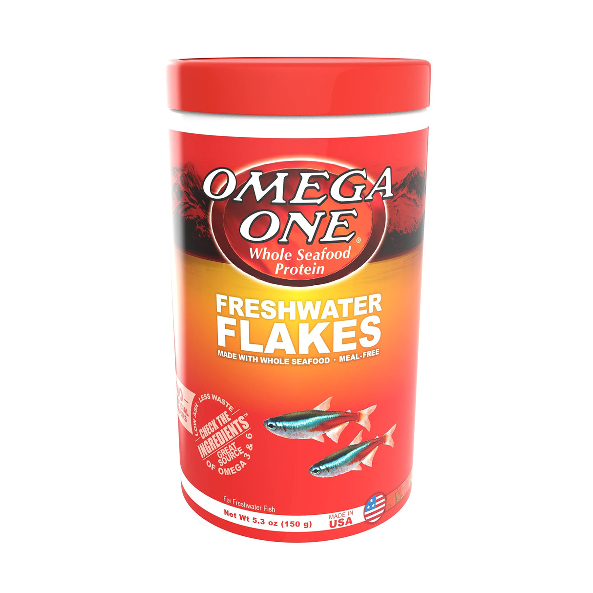 Omega One Freshwater Flakes, 5.3 oz