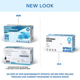 Powder-Free Nitrile Exam Gloves, 4.5 Mil, 100 Pcs Blue Disposable Latex-Free Food-Safe Medical Cleaning Cooking Gloves (Medium)