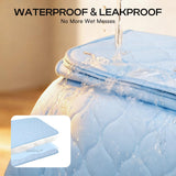 Luciphia Waterproof Cooling Blanket for Dogs Couch Cover Q-MAX>0.5, Leakproof Pet Mat Non-Slip for Cat Puppy Crate Bed Protector Outdoor Throw (Light Blue, 30x40 inches)