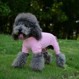 LoveLongLong Dog Jumpsuit with UV Protection and Quick-Dry Fabric for Spring Summer Pet Pajamas Pink XL