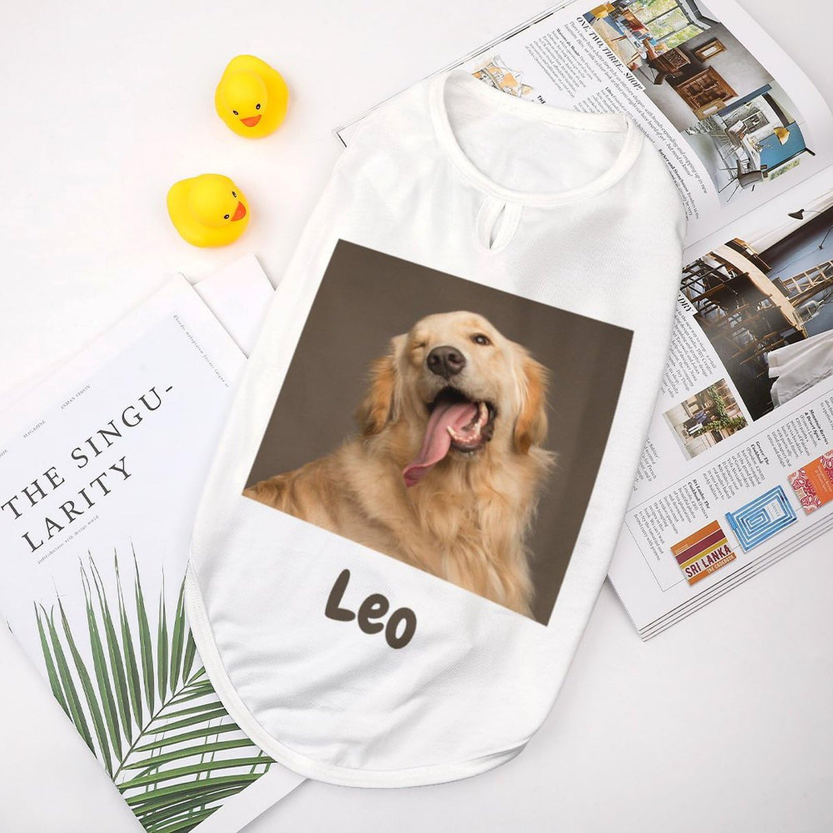 Jixoria Customized Dog Shirt with Photo Name Logo Design Your Own Dogs T-Shirt Personalized for Pet Puppy Cats, HotPink, XL
