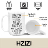 Funny Old People Mug I Came I Saw I Forgot What I Was Doing Senior Citizens - Funny Sarcastic gifts for Elderly Grandma Grandpa Mom Dad Aunt Birthday Gift Retirement Gift White 15oz Ceramic Coffee Mug