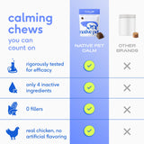 Native Pet Calming Chews for Dogs - Melatonin for Dogs Anxiety Relief - Grain Free All Natural Hemp Calming Treats & L-Theanine Helps Manage Stress & Separation Anxiety - Puppy Sleep Aid - 60 Chews