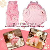 Floofelove Fleece Dog Coat Clothes for 6 to 9 lbs - Padded Dog Jackets for Small Dogs Warm Coat for Dogs Back Length 10-11" Suitable for Cold Weather