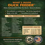Hapetrails Duck Feeder Floating Duck Food Pellets for Ponds & Parks | Safe Feed for Ducks, Geese & Swans | Floats for Hours | with Niacin | Ditch The Bread, Feed The Revolution (5 lb)