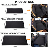 YJGF Dog Mat for Back Seat Extender for Dogs,Dog Bed for Car,Hard Bottom Car Seat Cover for Dogs,Pet Cover for Hammock for Car (Black, for car Back seat Extender)