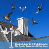 Bird Deterrents for Outside - Windmill Reflective Rotating Deterrent - Relies on Rotation and Reflection - Effectively Repels Pigeons, Sparrows, Woodpeckers - Multi-Purpose Outdoor Bird Deterrent