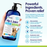 Liquid Glucosamine for Dogs - Advanced Joint Supplement for Dogs Ages with Chondroitin, MSM & Hyaluronic Acid - Repairs & Protects Joints, Supports Mobility & Pain Relief - 16oz