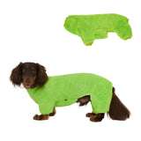 Dachshund Dog Turtleneck Warm Fleece Sweater, 4-Leg Winter Outfit Clothes, Suitable for Dachshunds (Bright Green, Small)