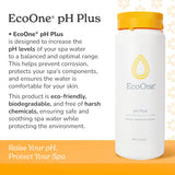pH Plus by EcoOne | Natural Water pH Increaser for Hot Tub Application | Chlorine-Free, Phosphate-Free Hot Tub pH Increaser | Increases Alkalinity & Neutralizes pH to Prevent Scale & Buildup, 2 Lbs