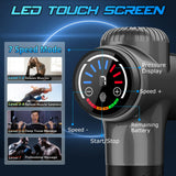 TOLOCO Massage Gun, Muscle Massage Gun Deep Tissue, Percussion Massage Gun with 9 Replacement Heads, Super Quiet Portable Electric Massager for Athletes, Treatment, Relax, Grey