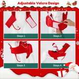 BWOGUE Santa Dog Costume Christmas Pet Clothes Santa Claus Riding Pet Cosplay Costumes Party Dressing up Dogs Cats Outfit for Small Medium Large Dogs Cats