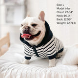 CHEERTAILS Dog Sweaters for Medium Dogs Boy French Bulldog Clothes,Frenchie Clothes Dog Fleece Sweaters Winter Coat Pet Sweatshirt Hoodie Medium Sized Halloween Costume,Black Striped,L