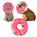 Inflatable Cone Collar for Large Medium Small Dogs, Soft Adjustable Recovery Collar for Dogs Cats,Dog Cone Neck Donut Alternative After Surgery(Pink,Large