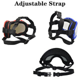 Soft Dog Goggles Anti-UV Sunglasses for Large Breed Dogs, Dustproof Windproof Snowproof, Bule Frame & Colored Lens