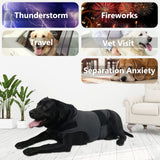 HCHYEY Dog Anxiety Jacket, Skin-Friendly Calming Shirt for Dogs - Dog Vest for Thunder, Fireworks and Separation - Keep Pet Calm Without Medicine & Training, Anti Anxiety Coat for Dogs (Dark Grey, XL)
