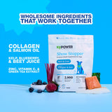K9Power Show Stopper – Awarded #1 Dog Skin & Coat Product – Supports Allergy Relief, Itchy Skin, Shedding, Dull Coat – Salmon Oil, Collagen, Kelp, Zinc, Probiotics, Beet Juice, Vitamin C