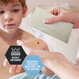 MED PRIDE Calcium Alginate 4” x 8” Wound Dressing Pads| 5-Pack, Antimicrobial, Non-Stick Padding, Sterile, Highly Absorbent & Comfortable| Flexible & Gentle on The Skin, Faster Healing