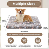 Dekeyoo Dog Crate Mats Bed for Medium Dogs, 30x20 Inch Short Plush Pet Mat, 1.6-inch Thick Thin Kennel Pad, Machine Washable Ideal for 30-Inch Dog Crates