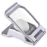 Egg Slicer for Hard Boiled Eggs, Stainless Steel Wire, Multipurpose Heavy Duty Aluminium Egg Cutter Dishwasher Safe for Egg, Salads & Sandwiches, Strawberries, Mushrooms & Soft Cheese, Fruit, Sliver