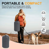 BEAUTYZOO Outdoor Dog Bed Waterproof, Camping Dog Bed Reversible, Portable Travel Bed with Carry Bag- Machine Washable, Durable, Foldable Outdoor Pet Bed Mat for Medium Large Dogs, 26" x 43" Orange