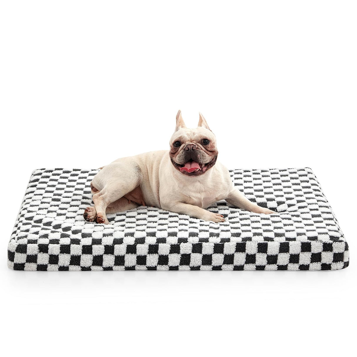 JOEJOY Dog Bed for Medium Dogs, Large Orthopedic Dog Bed with Removable Washable Cover, Cute Modern Plush & Memory Egg Crate Foam Dog Bed, 30 x 20 inch, Grey