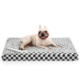 JOEJOY Dog Bed for Medium Dogs, Large Orthopedic Dog Bed with Removable Washable Cover, Cute Modern Plush & Memory Egg Crate Foam Dog Bed, 30 x 20 inch, Grey