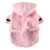 Petyoung Pet Bathrobe Dog Pajama Thickened Hooded Bathrobe Quick Drying and Super Absorbent Dog Bath Towel Soft Pet Nightwear for Puppy Small Dogs Cats