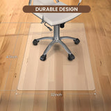 XINQIDAI Office Chair Mat - Heavy Duty, 47"x32", 1/7" Thick, Flat Shipping, Suitable for Carpet and Hardwood Floor