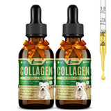 Liquid Collagen for Dogs, Natural Dog Collagen for Skin & Coat Support, Immune Support, Joint & Mobility Care with MSM, Middle-Aged and Older Dogs (Bacon Flavor - 60ml 2 Pack)