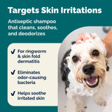 Vetnique Dermabliss Advanced Vet Strength Chlorhexidine for Dogs - Antibacterial Medicated Dog Shampoo - for Skin Infections & Irritation, Hot Spots & Redness Relief (Medicated Shampoo, 16oz)