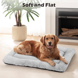 SIWA MARY Dog Bed Mat Soft Crate Pad Washable Anti-Slip Mattress for Large Medium Small Dogs and Cats Kennel Pad(40'' x 27'' Grey)