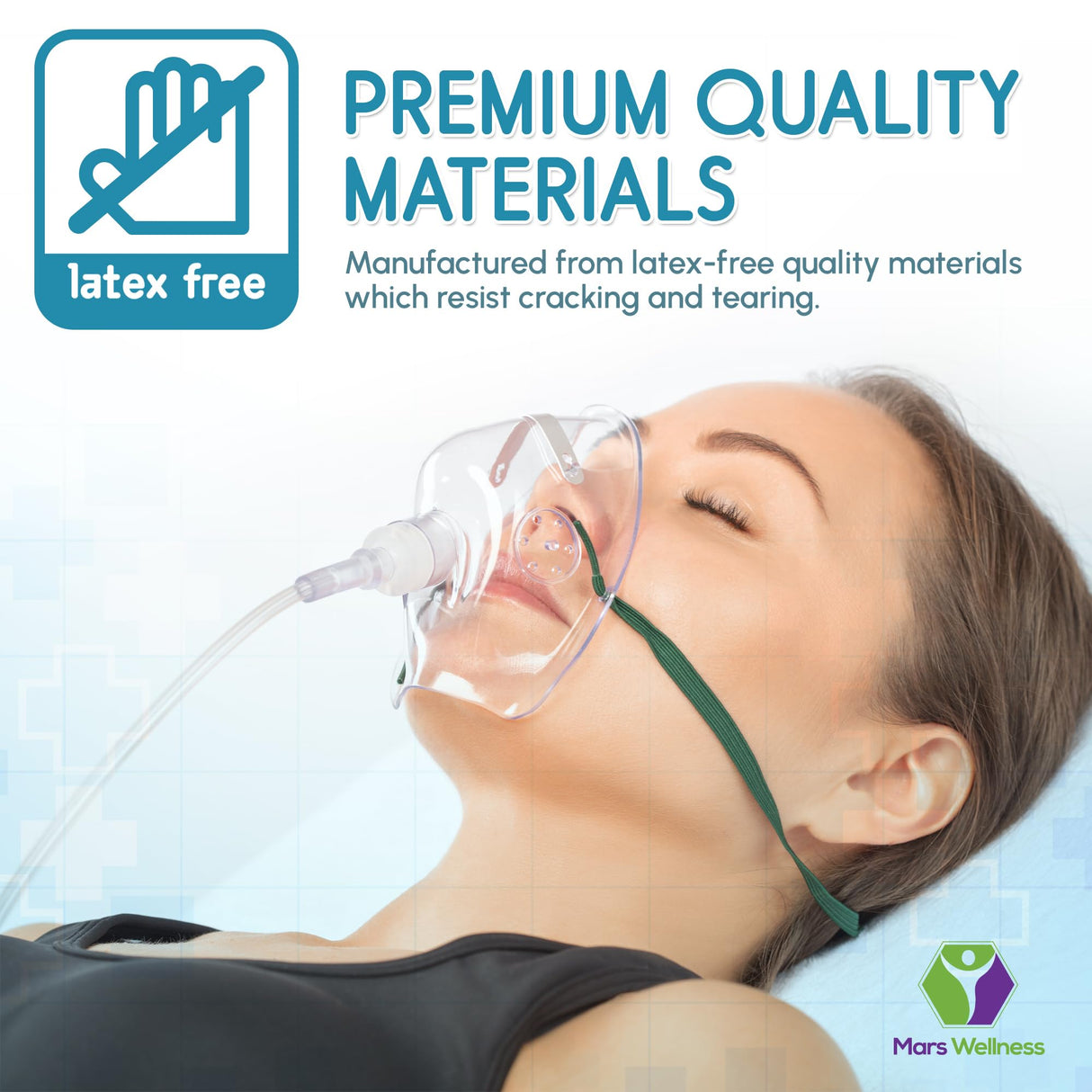 Mars Wellness Oxygen Tubing - Premium Clear Crush Resistant Oxygen Tubes - 7 Foot - 10 Tubes