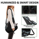 Gloppie Dog Carriers for Small Dogs Hands Free Pet Carrier Mesh Travel Dog Sling Bag Comfortable Puppy Carrier for Dogs Below 10 lbs Cute Grey M