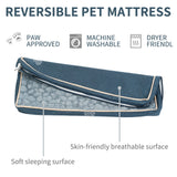 VANKEAN Waterproof Dog Crate Pad Bed Mat Reversible (Warm&Cool), Removable Washable Cover & Waterproof Inner Lining, Pet Crate Mattress for Cats and Dogs, Joint Relief Dog Bed for Crate, Navy