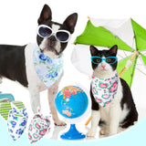 Silkfly 50 Pieces Spring Bandanas for Dog Bulk Adjustable Spring Triangle Scarf with Flower Floral Dog Bandanas Bibs Washable Pet Kerchief for Small Medium Large Pet Cat Costume Accessories Decoration