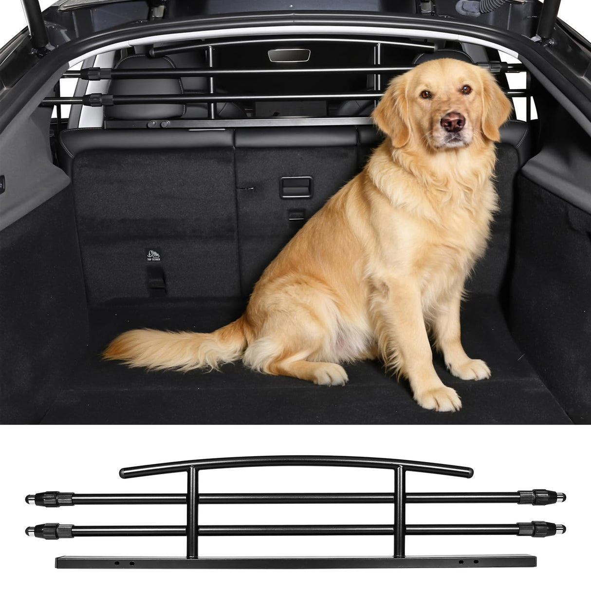 EVFITUS for Tesla Model Y Juniper Dog Barrier Adjustable Large Pet Protective Barrier Anti-bite Heavy-Duty Metal Stainless Steel for Dog Travel for Tesla Model Y Juniper Accessories 2025 2026