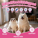 Flea & Tick Prevention for Dog and Cat, Natural Oral Flea & Tick Support Drops with Multivitamin Omega-3 for Pets - Supports Healthy Skin & Coat - Flea Herbal Drops All Breeds and Sizes - Bacon