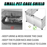 Oncpcare 12 Pack Rabbit Cage Urine Guard 10'' x 8.2'' Pet Plastic Splash Guard Panels Liner Protection Clear Edge Liner Guinea Pig Side Lining Bird Cage Protector from Cats