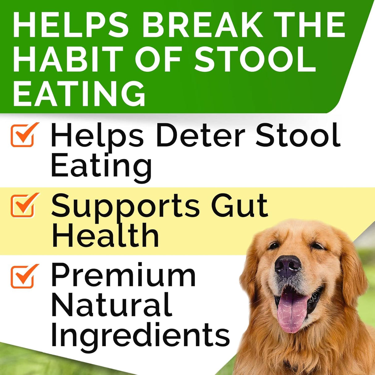 STRELLALAB No Poo Chews for Dogs – Helps Stop Poop Eating, Coprophagia Support with Probiotics, Digestive Enzymes & Fresh Breath (Turkey)