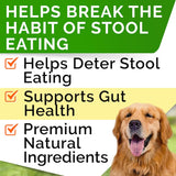 STRELLALAB No Poo Chews for Dogs – Helps Stop Poop Eating, Coprophagia Support with Probiotics, Digestive Enzymes & Fresh Breath (Turkey)