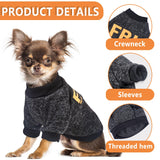 2 Pack Chihuahua Sweater Dog Sweaters for Small Dog Boy Black Fleece Sweater Chihuahua Clothes Pattern Puppy Clothes Fall Winter Pet Clothing Medium