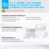 Automiim Dog Car Barrier Behind Front Seat, 51.2" Wide Car Pet Barrier One-Piece Design, Dog Car Divider Back Seat Barrier Small Crossover, Compact Car and Crossover