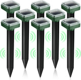Upgrade Mole Repellent for lawns Gopher Repellent Ultrasonic Solar Powered Snake Repellent Deterrent Mole Repeller Vole Repellent Outdoor Lawns Garden Yard All Pests Sonic Spikes Stakes Chaser (8)
