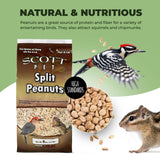 Scott Pet Wild Bird Seed, Peanuts Split (No Shell), 8 lbs Bag, Great Source of Protein and Fiber, Peanuts for Outside Wild Birds