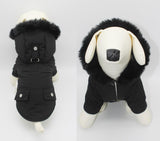 Petzzi Pet Warm Dog Coat for Winter Cold Weather Clothes Hooded Dog Jacket Small Puppies Medium Large Dog Cat Clothes Insulated Padded Snow Parka (Black, XX-Large)
