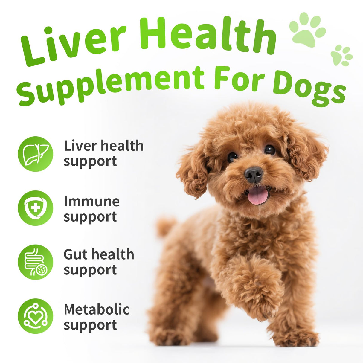 POPPAW Dog Liver Support Chews - with Milk Thistle (Silybum), Same & NAC - Liver Supplement for Metabolic - Detox - Gut & Immune Health - Beef Flavor, 90 Soft Chews