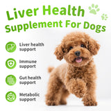 POPPAW Dog Liver Support Chews - with Milk Thistle (Silybum), Same & NAC - Liver Supplement for Metabolic - Detox - Gut & Immune Health - Beef Flavor, 90 Soft Chews