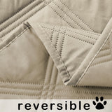 fuguitex Waterproof Dog Blanket Reversible for Small Dogs Resistant Leakproof Washable Couch Cushion Bed Protector Cover for Indoor Furniture Pet Friendly（82"*82",Brown+Khaki+Khaki